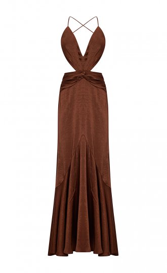OPHELIA Dress Brown  1